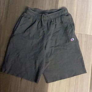 ✅ CHAMPION Vintage Retro Powerblend Classic Sweat Shorts Joggers Workout Gray